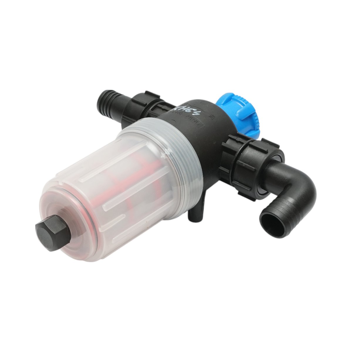 Filtru erbicidator transparent cu 2 site si valva autocuratare, racord 32mm